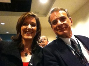 Mary Jo Sharp and William Lane Craig in the audience at my SBL talk