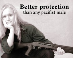 Gun=Better Protection than any Pacifist Male